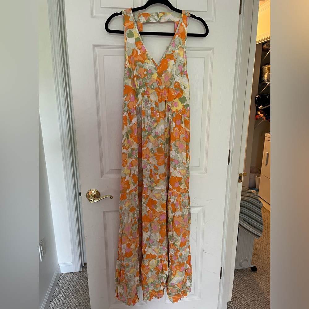 Floral Maxi Dress with V-Neck
